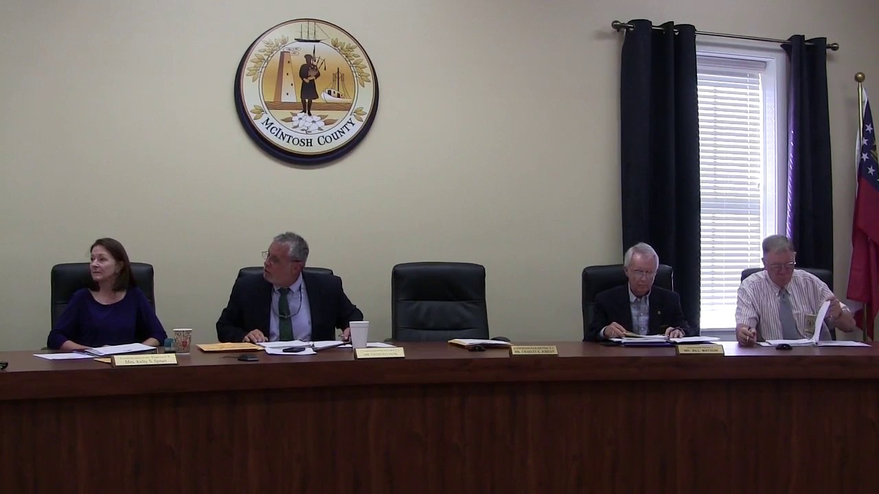 McIntosh County, GA Commissioners meeting May 10, 2017 YouTube