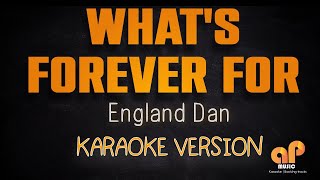 WHAT&#39;S FOREVER FOR - England Dan (KARAOKE HQ VERSION)