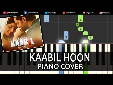 Kaabil Hoon|Hrithik Roshan|Song|Piano Chord Tutorial Instrumental Karaoke By Ganesh Kini