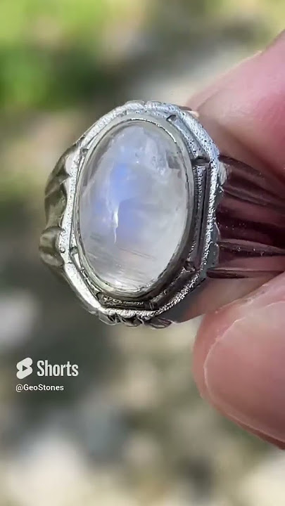 Batu Biduri Bulan Luster Biru - Natural Moonstone Orthoclase Feldspar