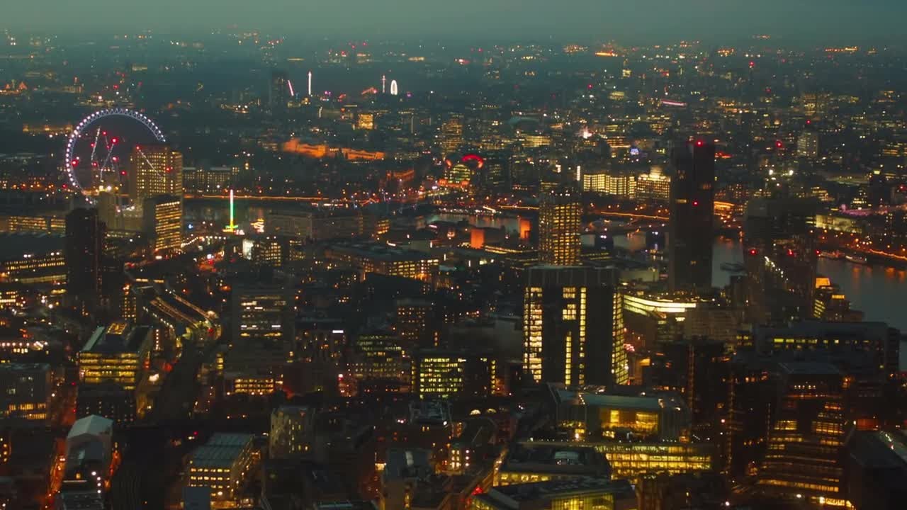 Aerial Shot Of West And Central London  Stock Video
