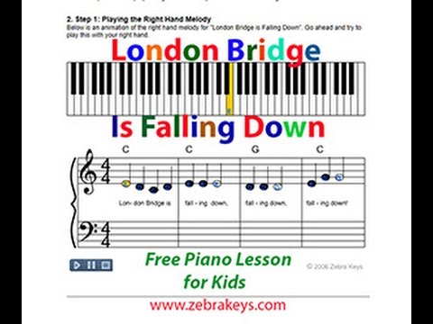 Easy Piano Song for Beginners - London Bridge Is Falling ...