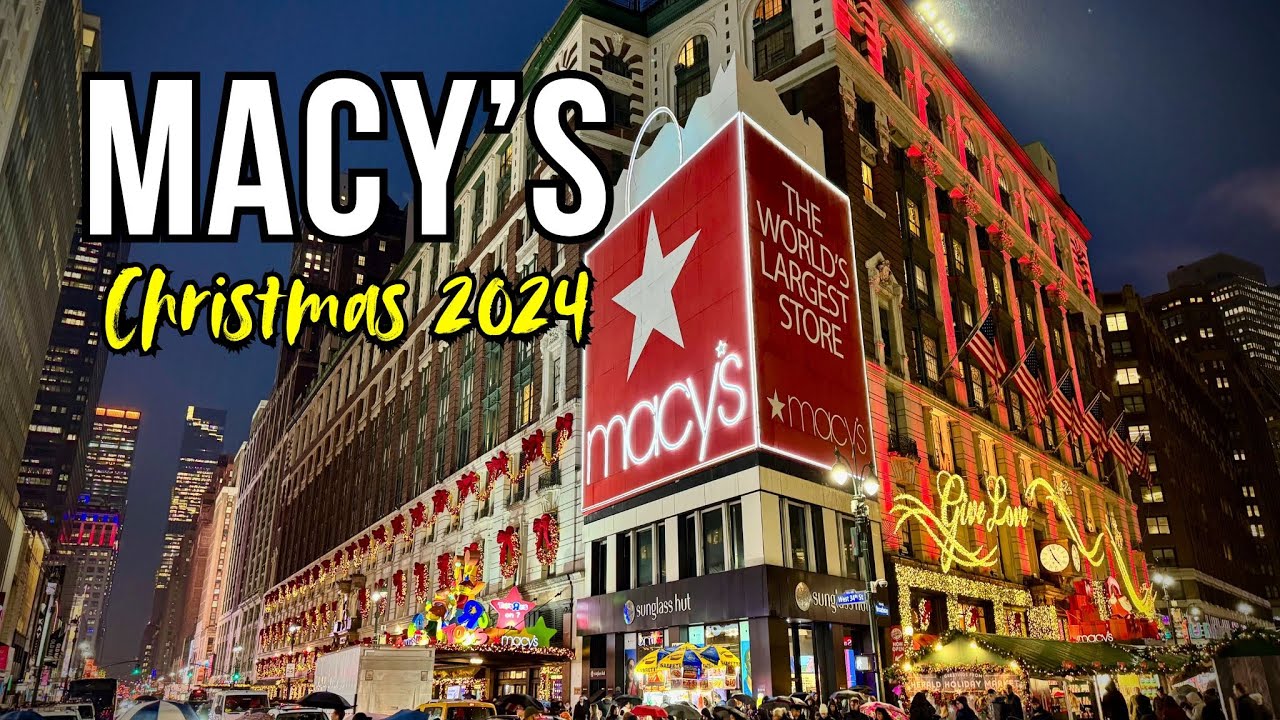 NEW YORK CITY Walking Tour [4K] - MACY'S - Christmas Season