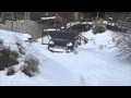 Jeep srt8 MONSTER! Very steep snow hill climb INSANE!