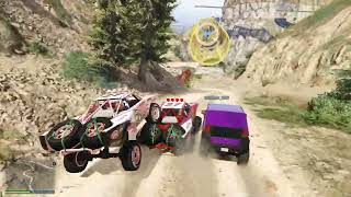 Super roll on off-road cars through mountains, forests and high ramps in GTA 5 ONLINE