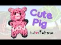 Cute Pig Charm/Mini Figurine Rainbow Loom Tutorial