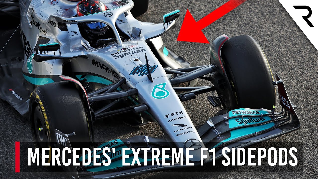 Mercedes radical new F1 sidepods spark 2022s first tech debate