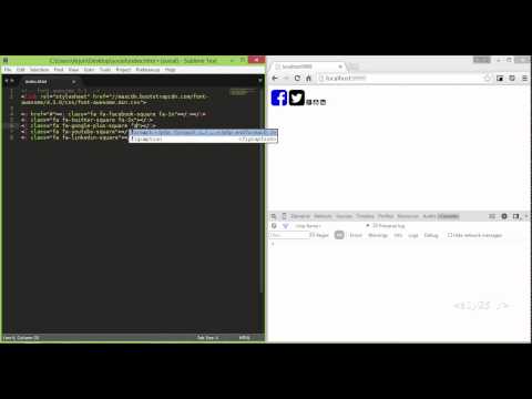 html5 css3 - font social icons - font awesome