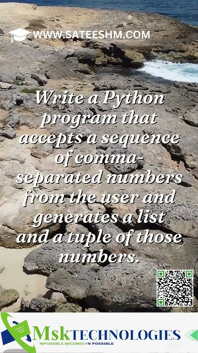 Write a Python program that accepts a sequence of comma-separated ...