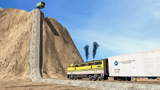 Trains vs Hill Climb – BeamNG Drive