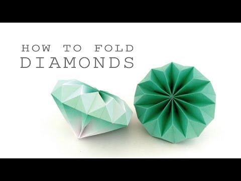 ダイアモンドの折り方 Ver 2 Origami Diamond 2 Youtube