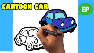 How to Draw Cartoon Car - Easy Pictures to Draw screenshot 1