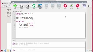 Video 05 : Curso de Raspberry Pi y Robótica - Programación del led intermitente en Python