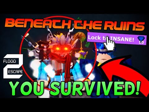 How To Beat Beneath The Ruins For Beginners Roblox Flood - roblox flood escape 2 beneath the ruins solo roblox free build