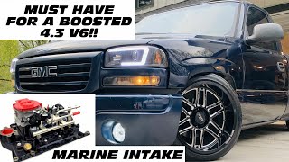 Marine intake manifold install on a vortec 4.3 V6… Budget drift truck build EP | 9
