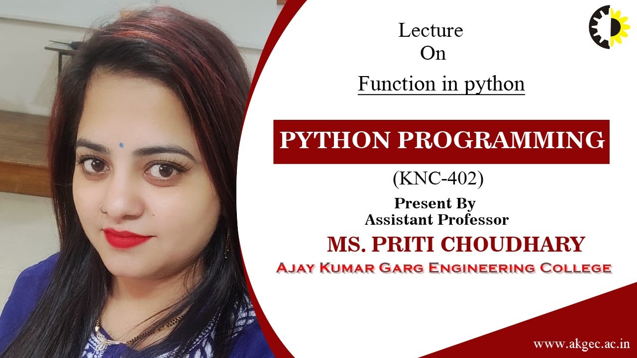 Function In Python Python Programming Lecture 04 By Ms Priti function-in-python-python-programming-lecture-04-by-ms-priti