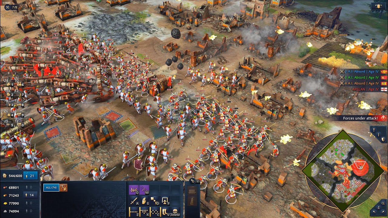 Age Of Empires 4 | English Positional Defense and Decisive Push Vs Macedonia+Sengoku Daimyo+Malians