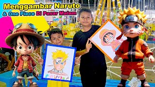 Praya Melukis Karakter Naruto Dan One Peace Di Pasar Malam