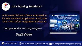 TOSCA SAP Day1 video on 11th March 2026.Pls contact or WhatsApp us on +91-9133190573 to enroll.