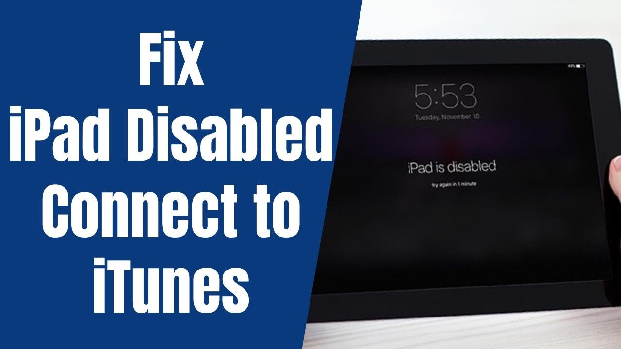 ipad disabled connect to itunes