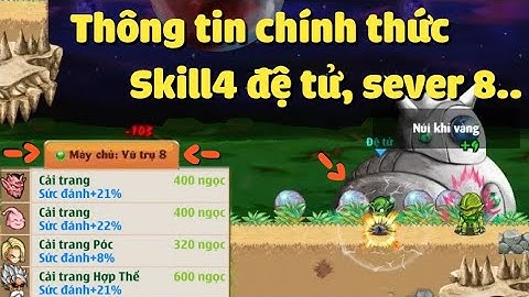 Khởi Động Black Friday.. Thông Tin Chính Thức Về Skill 4 Đệ Tử Và Sever 8 Từ Admin -Ngọc Rồng Online