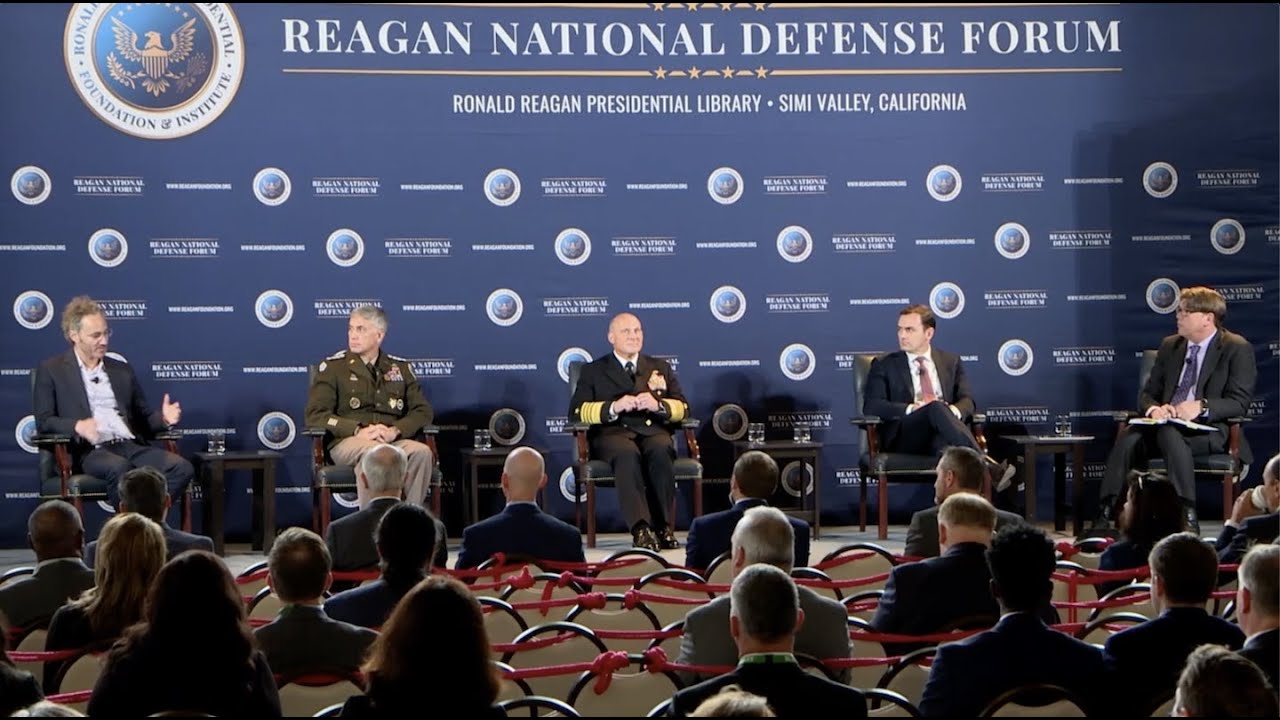 Palantir CEO Alex Karp speaks at Reagan National Defense Forum