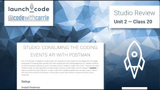 U2 (Java) Chapter 20 Studio Review — Web APIs & REST