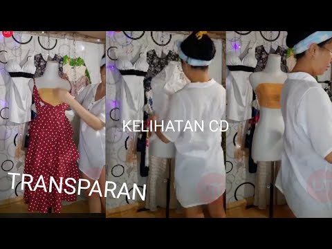 LIVE JUALAN TERBARU PAKAI BAJU TRANSPARAN KELIHATAN CD