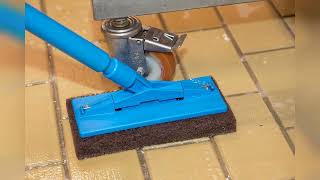 Overview: Vikan 55003 Pad Holder,Floor,9" x 3.7",PP/SS,Blue