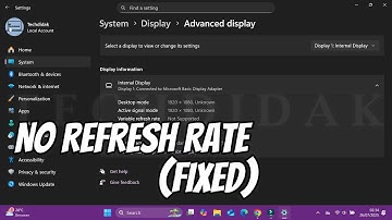 How to Fix Choose a Refresh Rate Missing or Not Showing in Windows 11