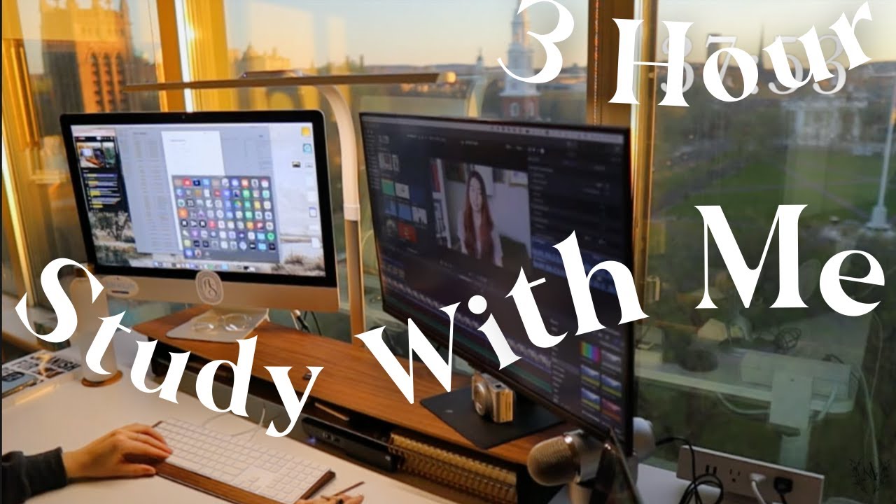 Early Morning 3 Hour Study with Me (Pomodoro 50/10) | Background Noise ...