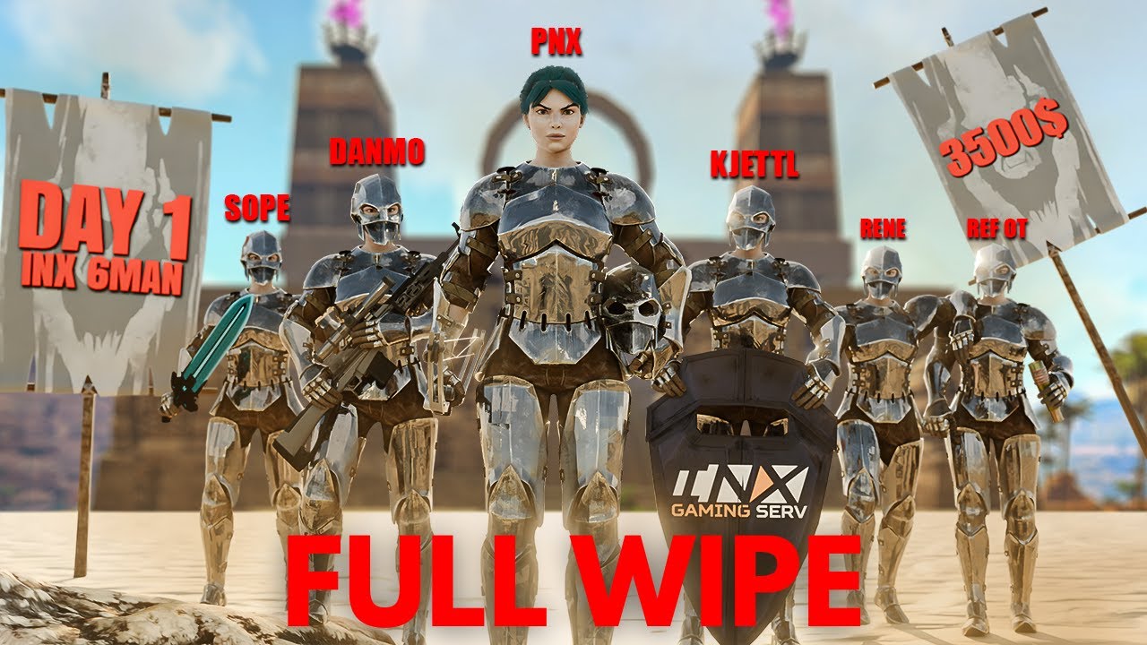 ONE OF MY BEST WIPES AS A 6MAN [3500$] - INX 6MAN FULL WIPE - ARK: Survival Evolved