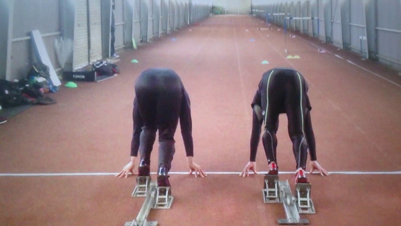 100m10秒選手のスタートはこう見える トップ選手の後ろから見たスタブロ練習 陸上競技 Youtube
