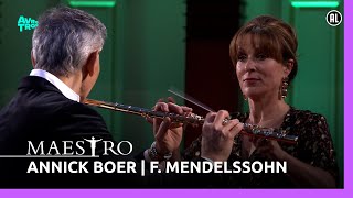 Annick Boer dirigeert Scherzo van F. Mendelssohn met solo fluitist | Maestro