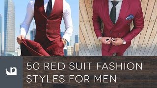 50 Red Suit Fashion Styles For Men - Maroon