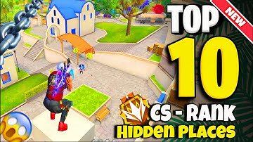 TOP 10 HIDDEN PLACES 😱IN SOLARA MAP FOR CS RANK || AFTER OB49 UPDATE || CS RANK TIPS AND TRICKS 😱