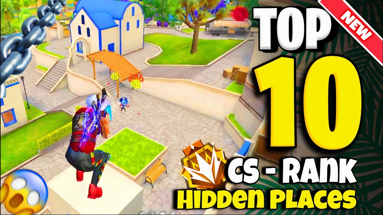 TOP 10 HIDDEN PLACES 😱IN SOLARA MAP FOR CS RANK || AFTER OB49 UPDATE ...