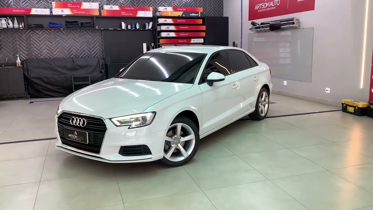 Audi A3 2018 - Apple CarPlay e Android + Película Segurança e Solar + PPF - ArtsomAuto