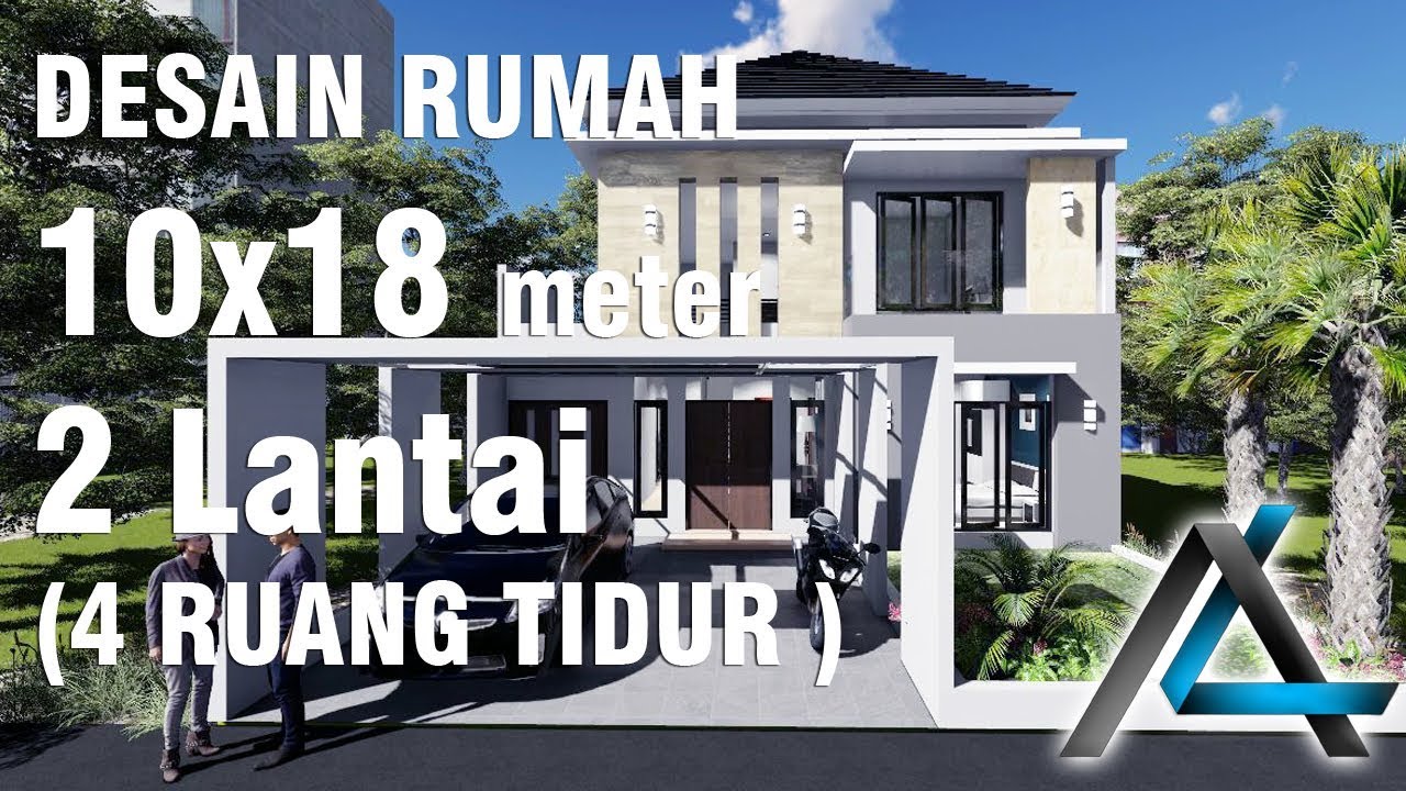  Desain  rumah  10x18 meter  2  Lantai 4 Ruang tidur cirebon 