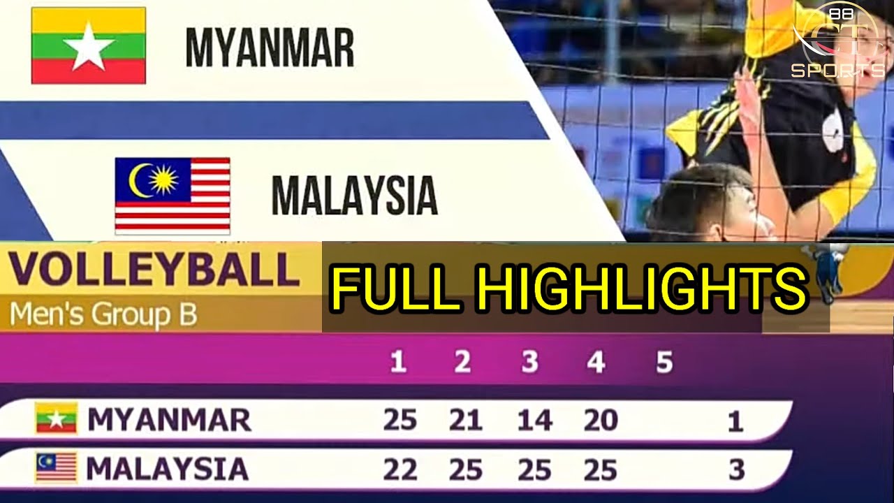 Malaysia Vs Myanmar (31) Full Highlights Men Volleyball Sea Game