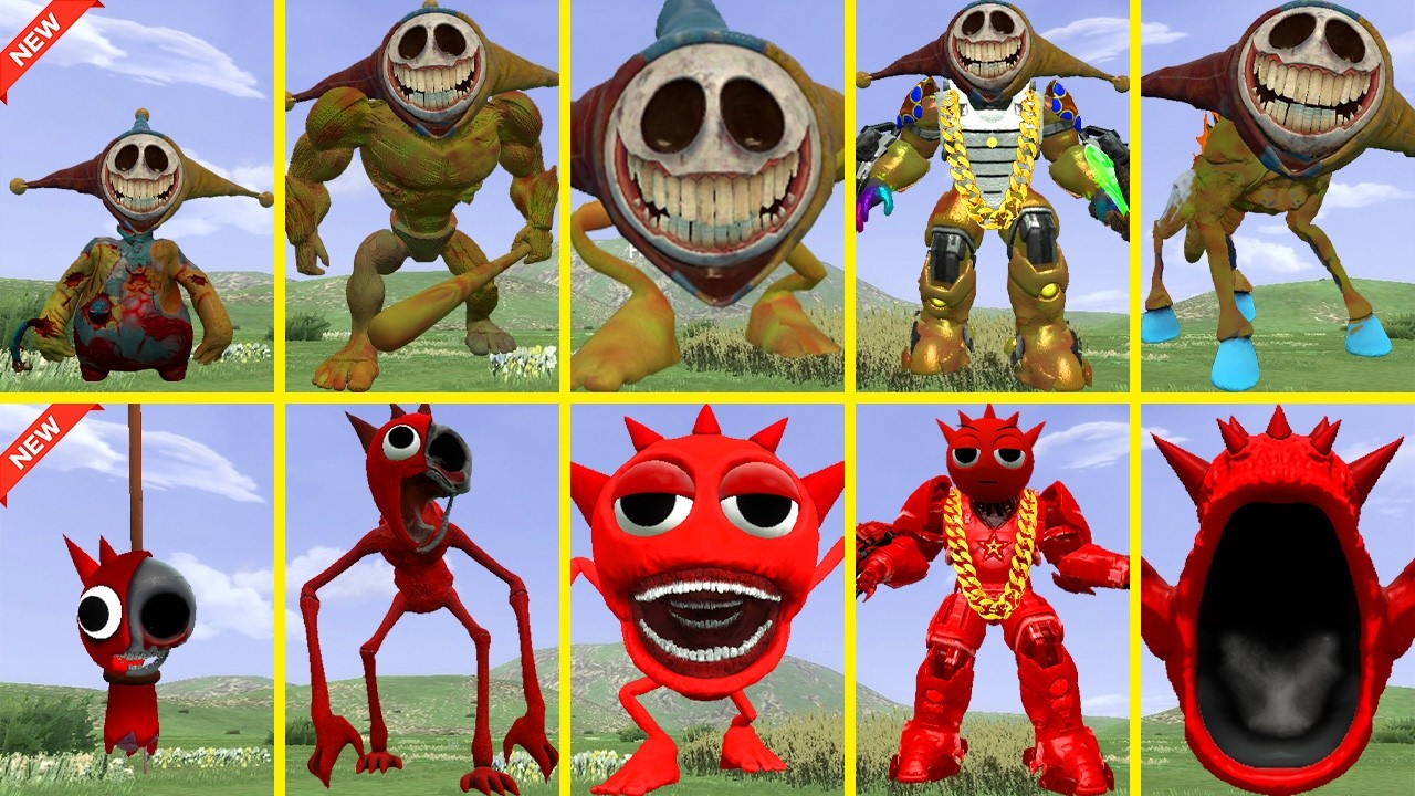 COMPLETE EVOLUTION FORMS: POPPY PLAYTIME 5 PROTOTYPE VS SPRUNKY RADDY ...