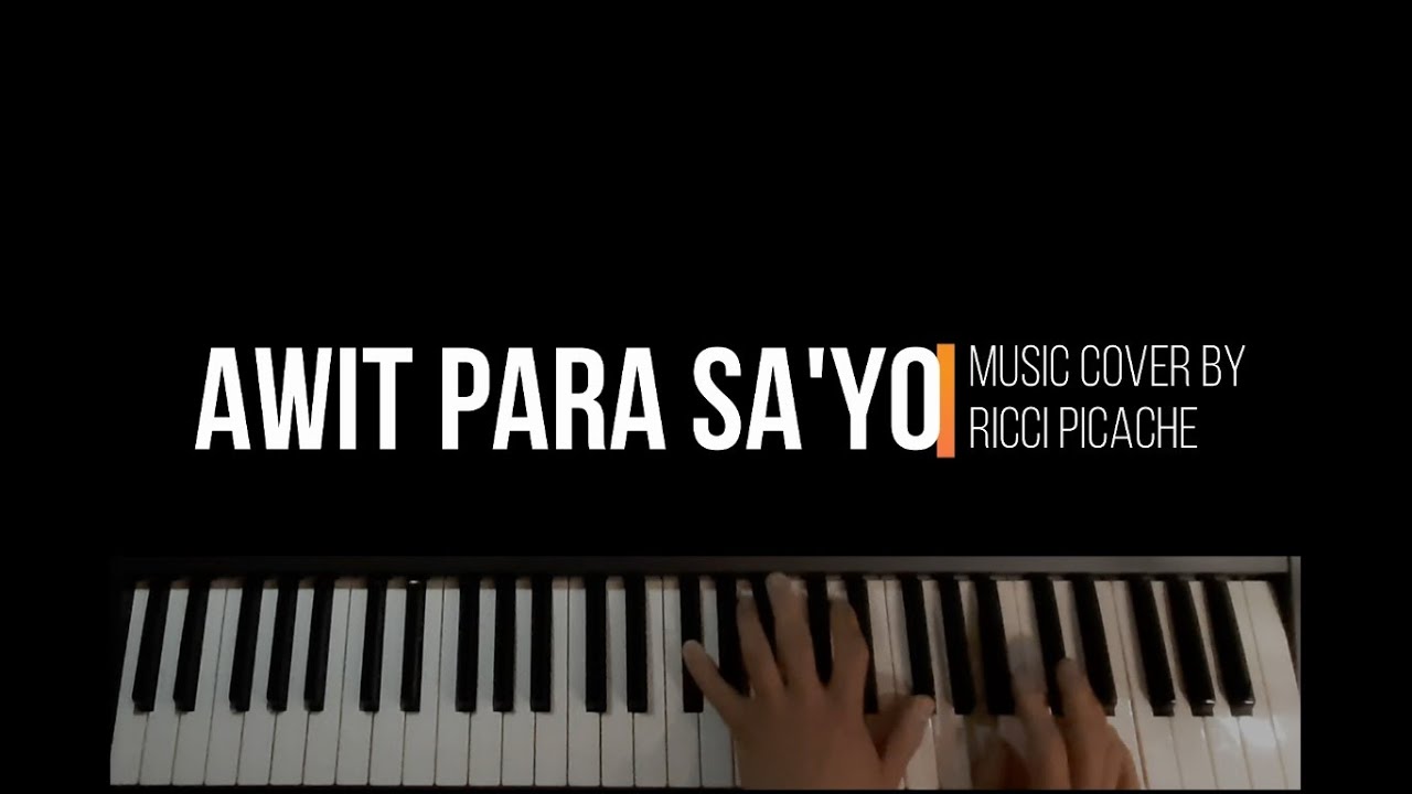 AWIT PARA SA'YO "Instrumental with lyrics" (Jamie Rivera) Cover music by Ricci Picache