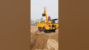 Four-unlike excavation machine with a vehicle saves time and effort saves labor engineering mach