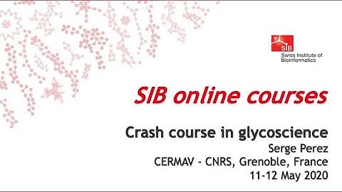 Crash course in glycoscience (Introduction to glycoinformatics, 1/7)