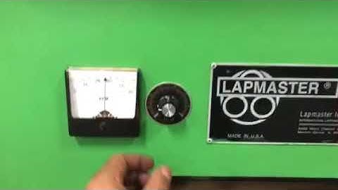 Lapmaster 20" polishing machine Demo