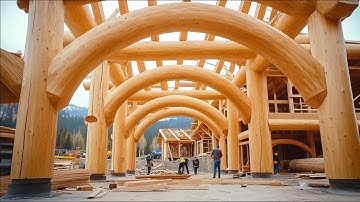 How to Build a Massive Log Cabin – Full Timber House Construction Process with Traditional Tools