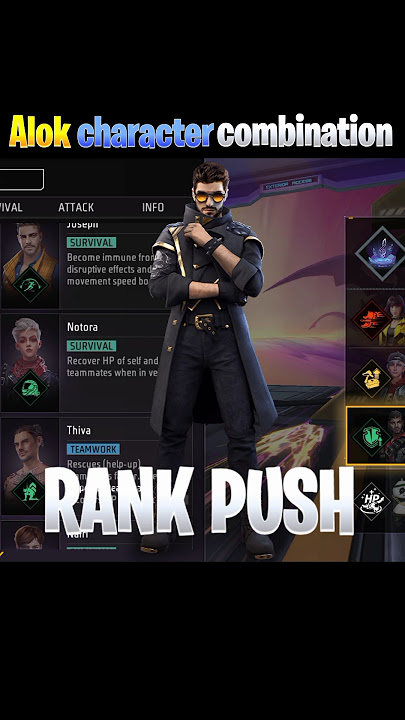 Alok character combination | Best character combination in free fire | Alok character ability