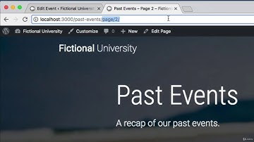 034 Past Events Page Custom Query Pagination