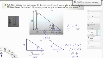 Similar Shadow and Trapezoid Area