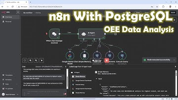 Automatisering van OEE-data-analyse met n8n AI Agent en PostgreSQL | Stapsgewijze handleiding